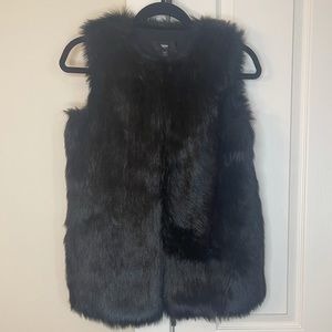 Black Fur Vest